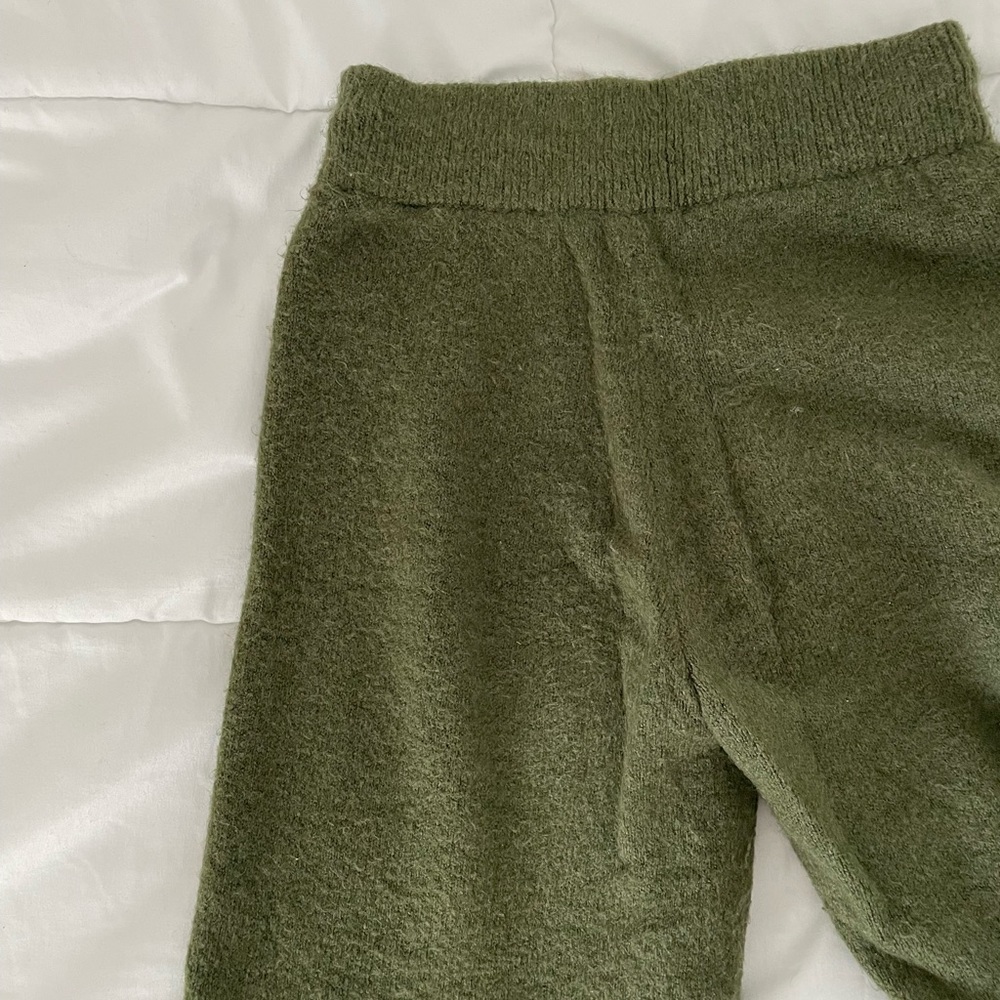 Army Green Sweater Pants - Picture 3 of 3